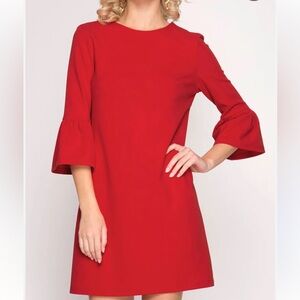 Ralph Lauren Vibrant Red Bell Sleeve Dress